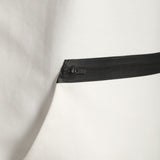 close up view for zipped of hoodie white 
