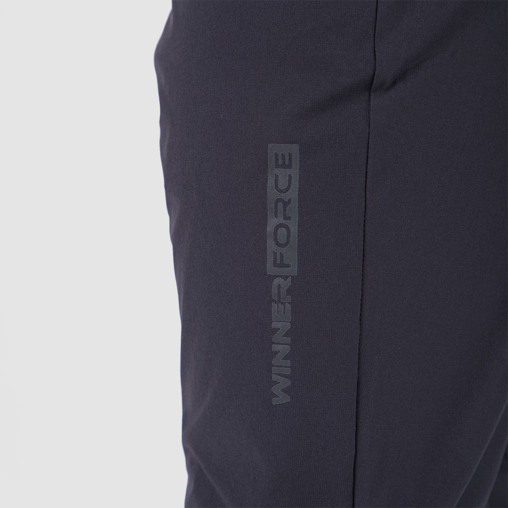 close up view for pants black have logo 