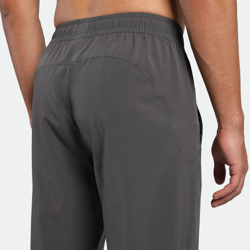 close up view for back view of man wearing pants poppy seed grey 