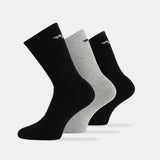 MEN-BACK-LOGO-CREW-SOCKS (BLACK,GREY)