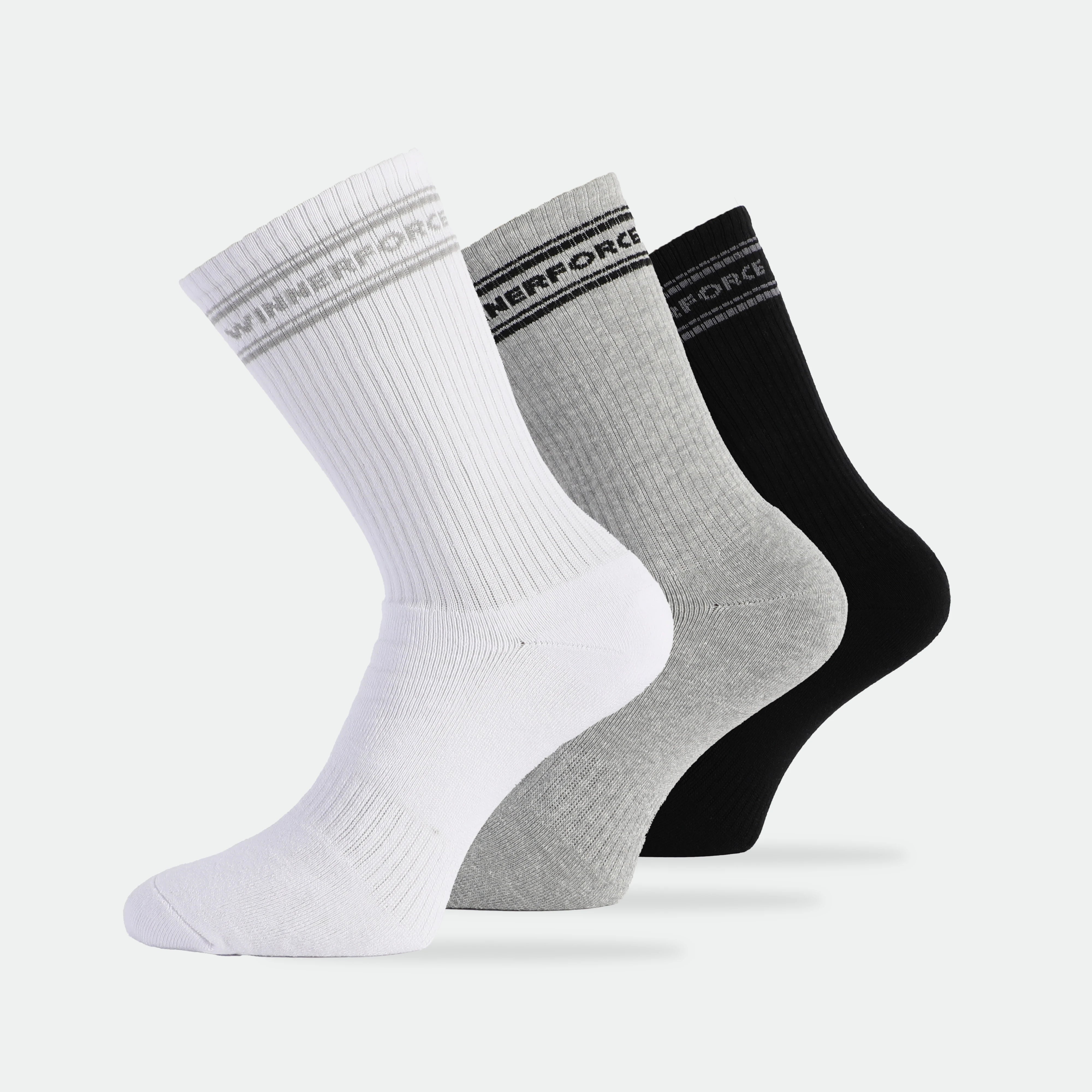 MEN-ICY-CREW-SOCKS (BLACK,GREY,WHITE)
