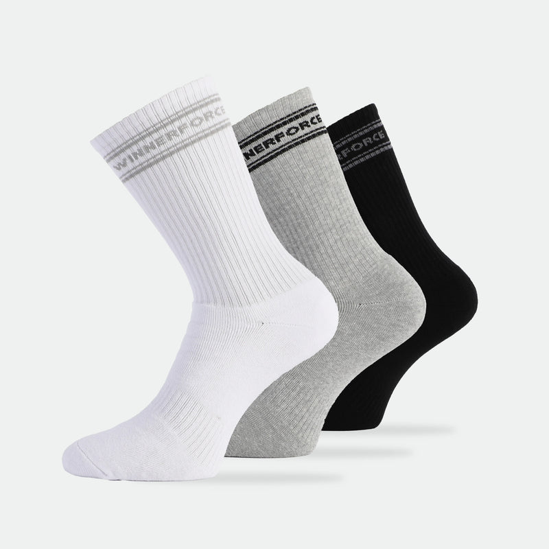MEN-ICY-CREW-SOCKS (BLACK,GREY,WHITE)