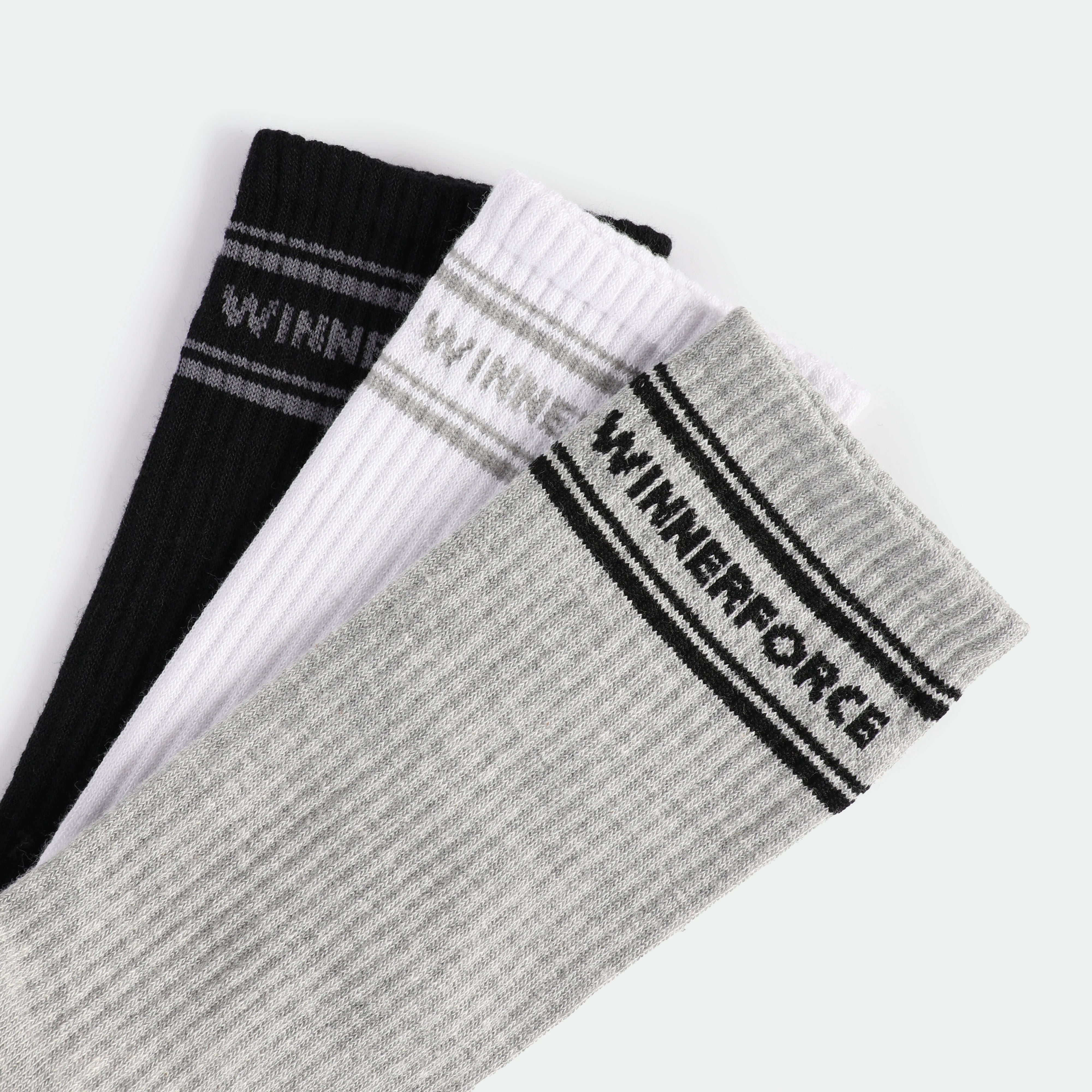 MEN-ICY-CREW-SOCKS (BLACK,GREY,WHITE)