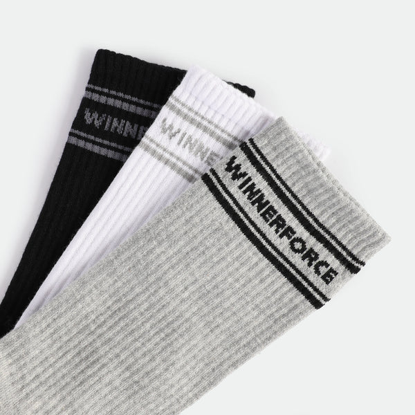 MEN-ICY-CREW-SOCKS (BLACK,GREY,WHITE)