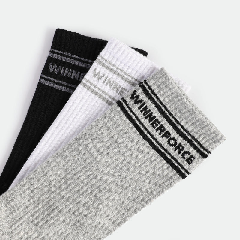 MEN-ICY-CREW-SOCKS (BLACK,GREY,WHITE)