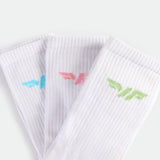 WOMEN-PASTEL-LOGO-CREW-SOCKS (WHITE)