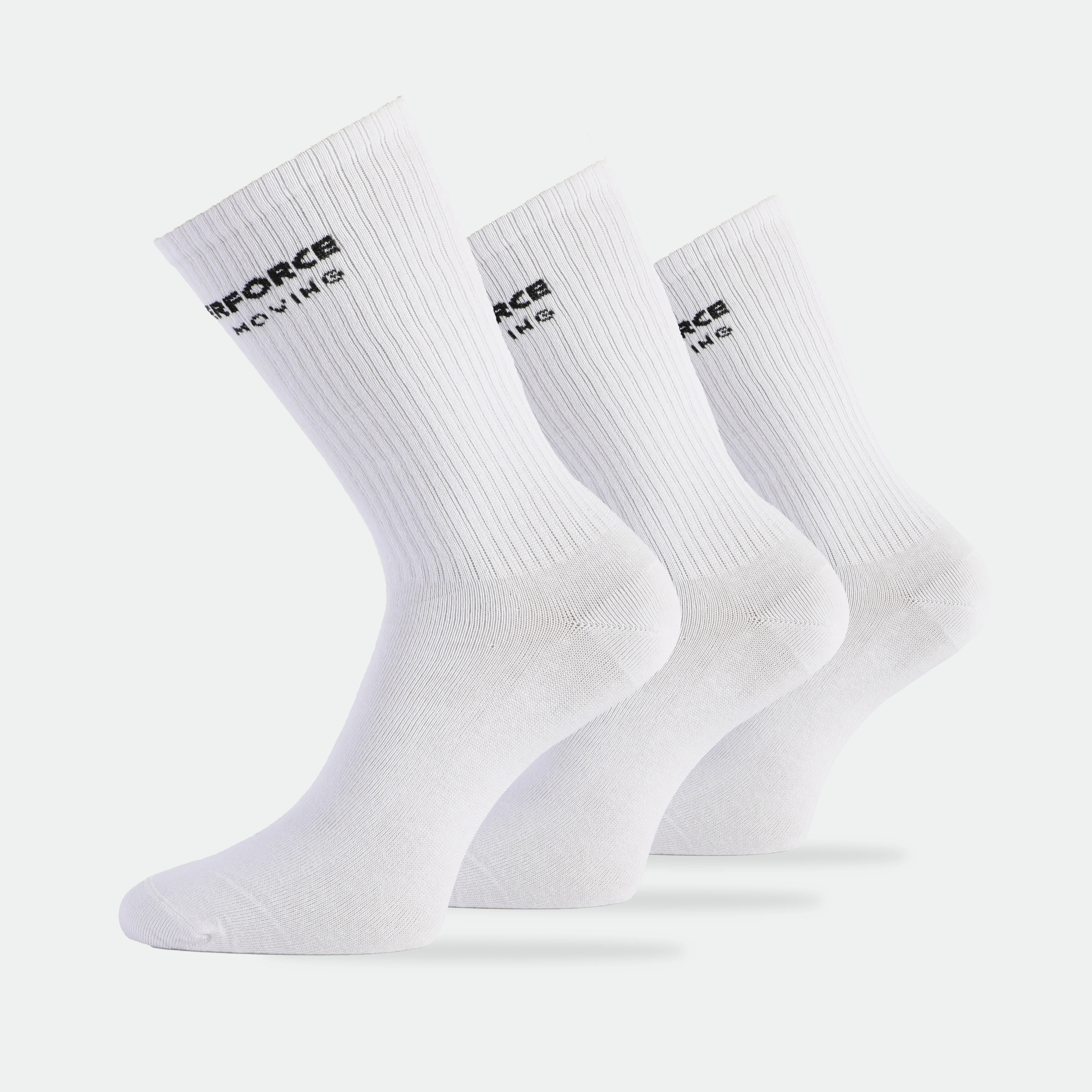MEN-KEEP-MOVING-CREW-SOCKS (WHITE)
