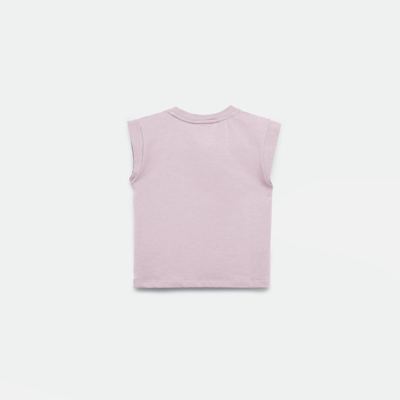 GIRL-ESSENTIAL-T-SHIRT-CAP SLEEVES (LAVENDER-BLUE)