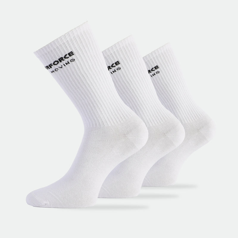MEN-KEEP-MOVING-CREW-SOCKS (WHITE)