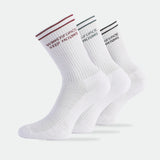 WOMEN-KEEP MOVING-CREW-SOCKS (WHITE)