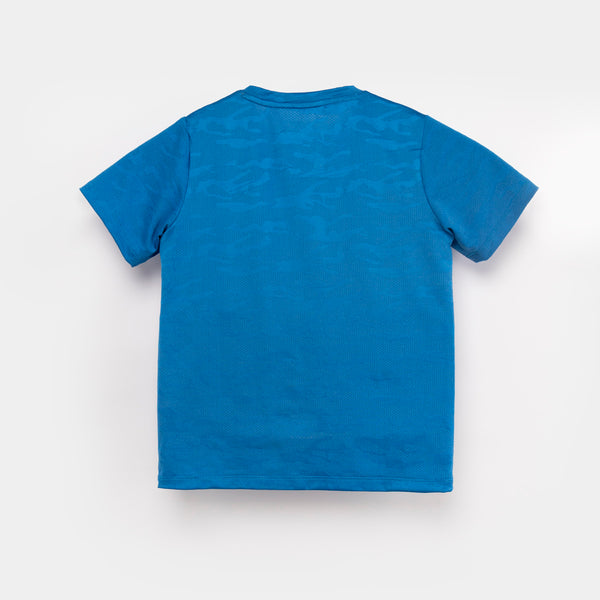 BOY-ESSENTIAL-JACQUART-T-SHIRT (PRINCESS-BLUE)