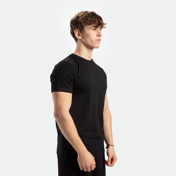 MEN-ESSENTIAL-REGULAR FIT-T-SHIRT (BLACK)