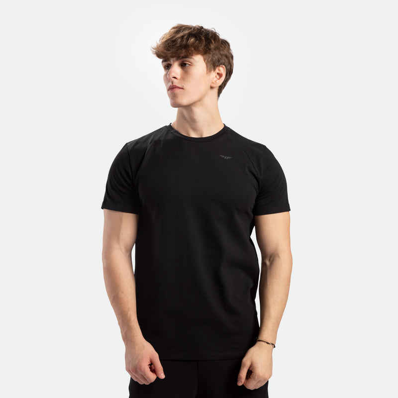 MEN-ESSENTIAL-REGULAR FIT-T-SHIRT (BLACK)