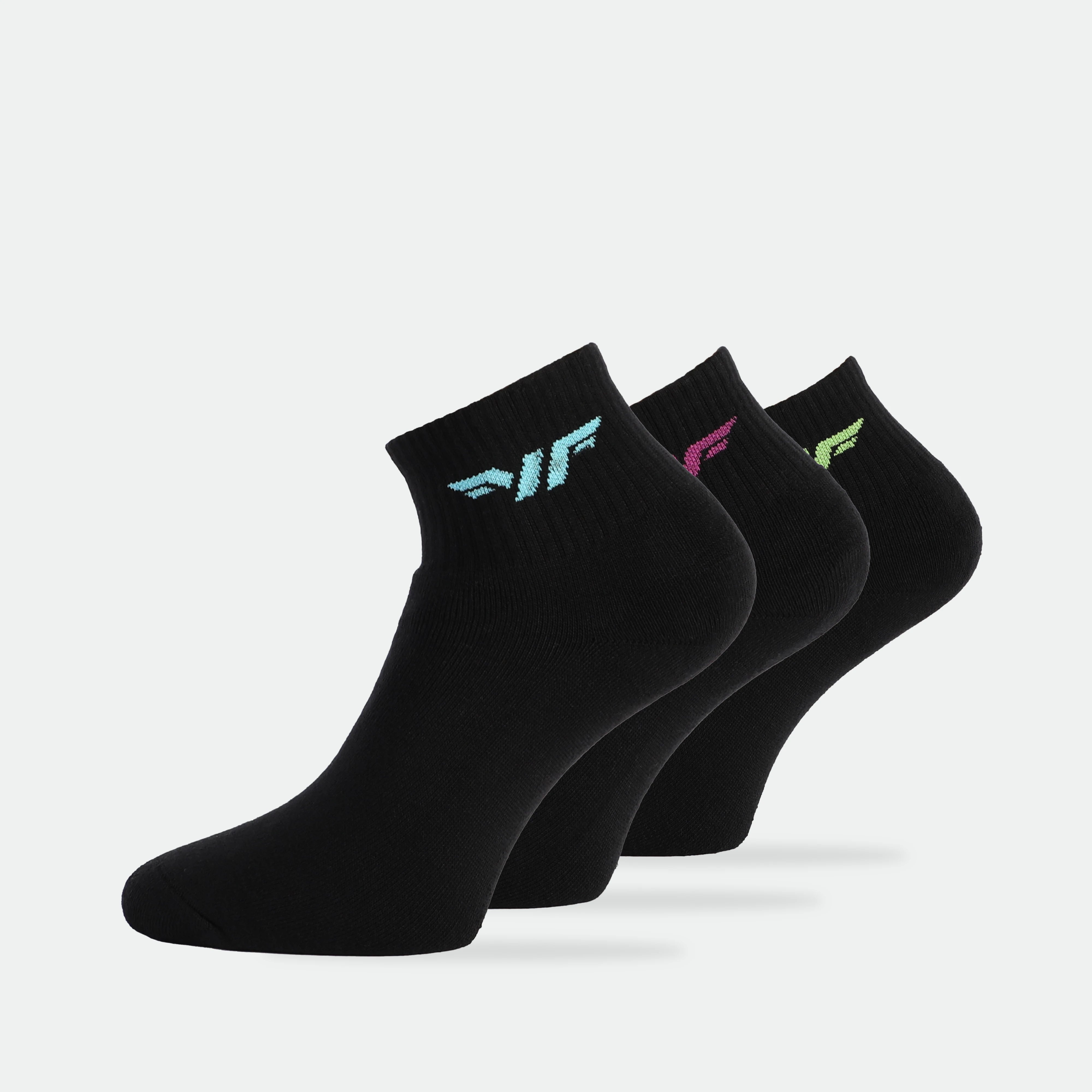 WOMEN-COLOR-POP-QUARTER-SOCKS (BLACK)