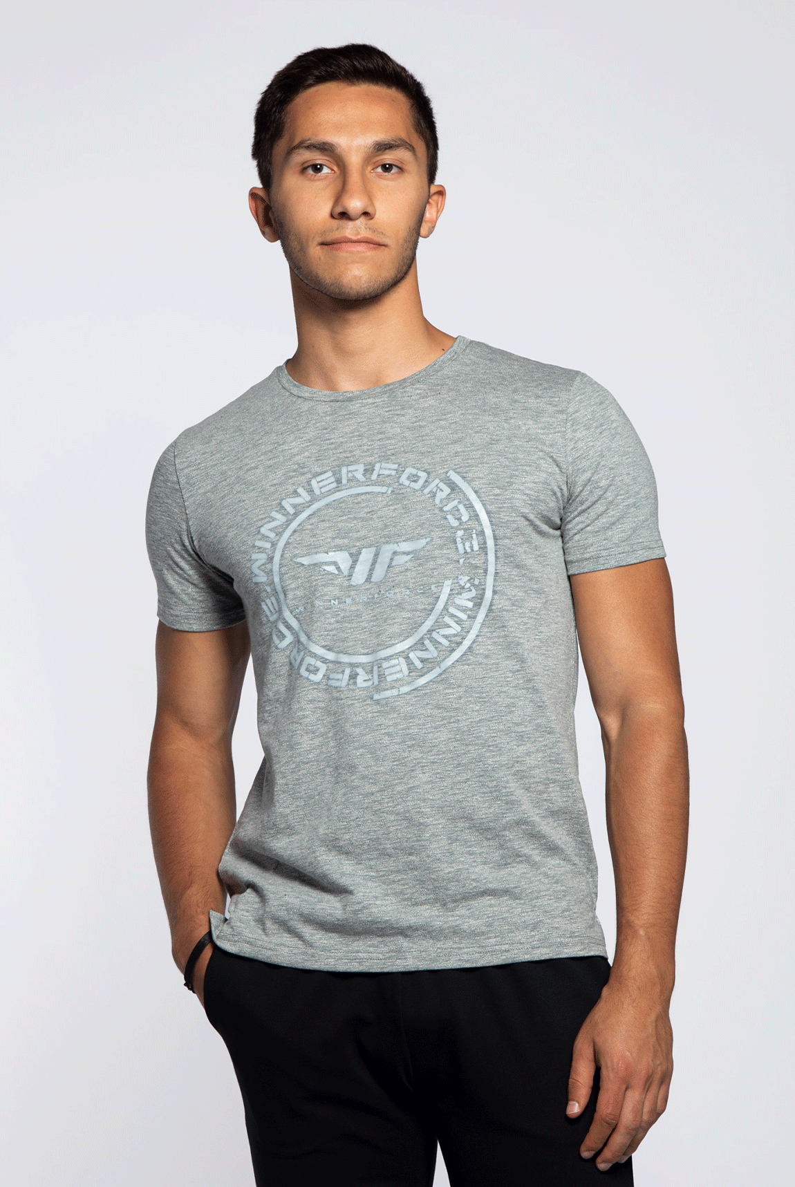 MEN ESSENCE T-SHIRT(MARL-GREY)