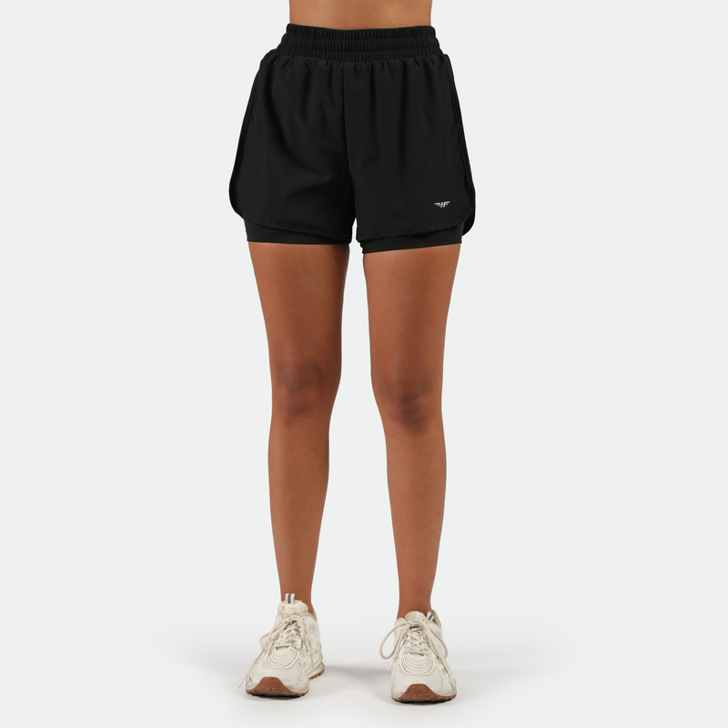 WOMEN-GO BEYOND-DYNAMIC-SHORT 2 IN 1 (BLACK)