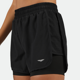 WOMEN-GO BEYOND-DYNAMIC-SHORT 2 IN 1 (BLACK)