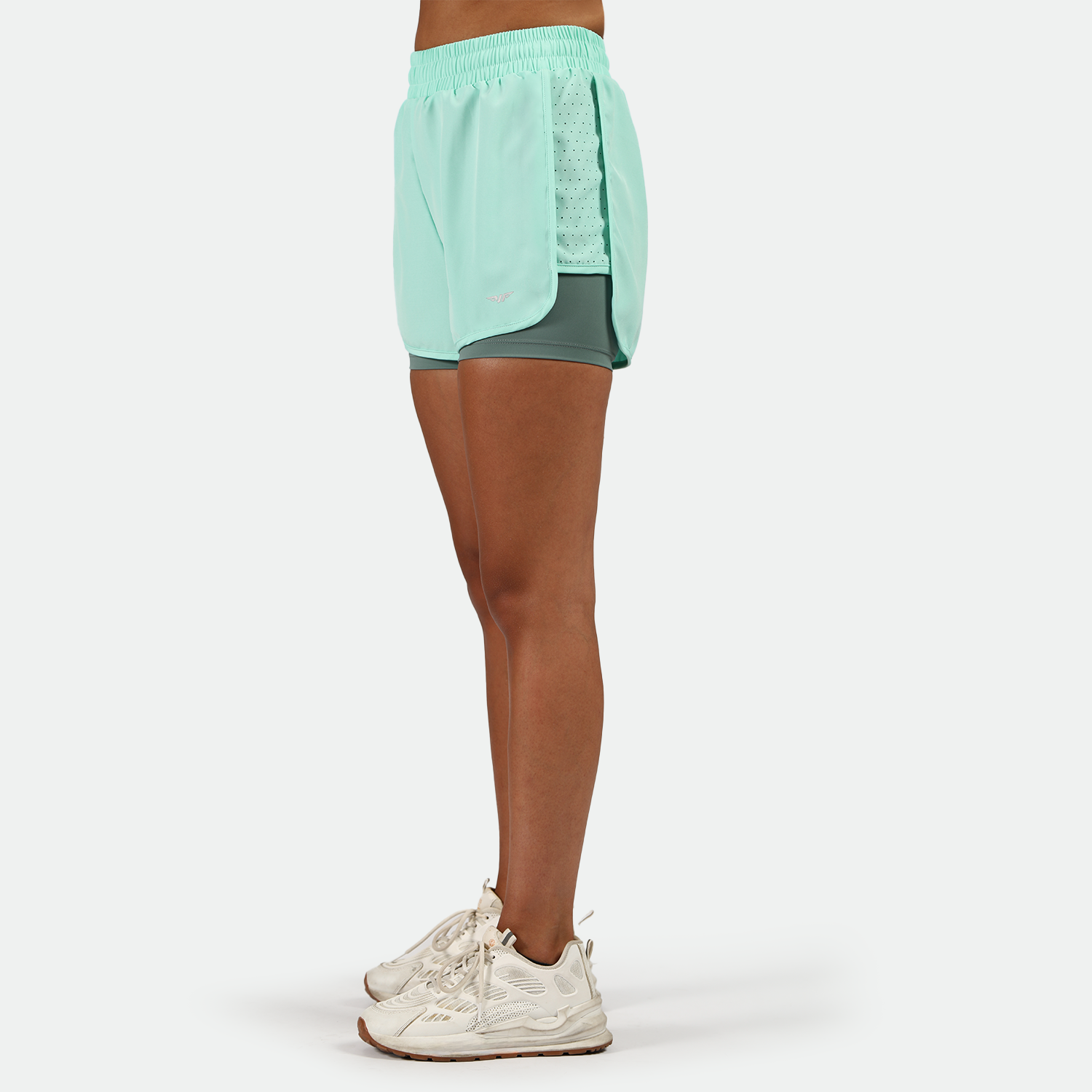 WOMEN-GO BEYOND-DYNAMIC-SHORT 2 IN 1 (BEACH-GLASS-BLUE)