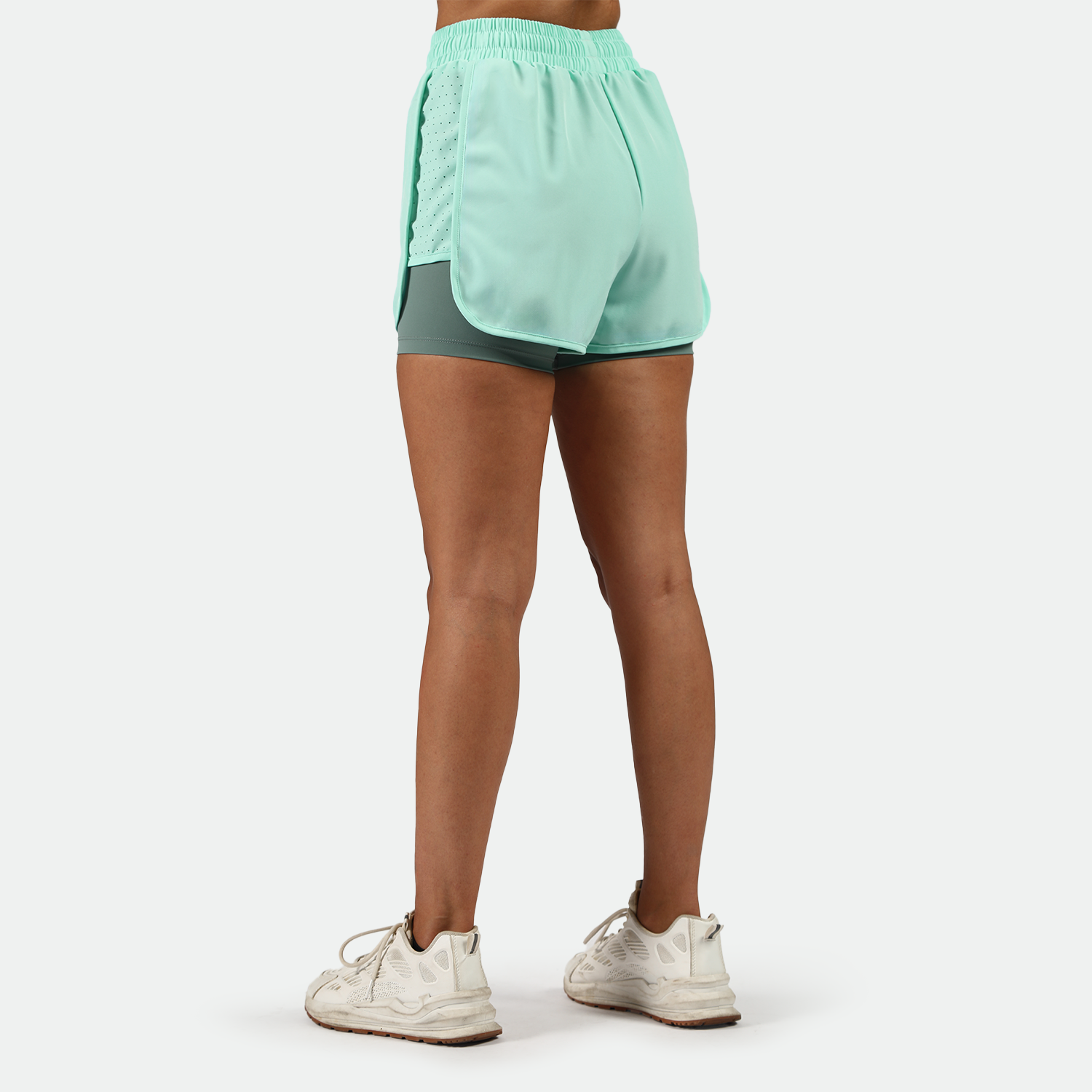 WOMEN-GO BEYOND-DYNAMIC-SHORT 2 IN 1 (BEACH-GLASS-BLUE)