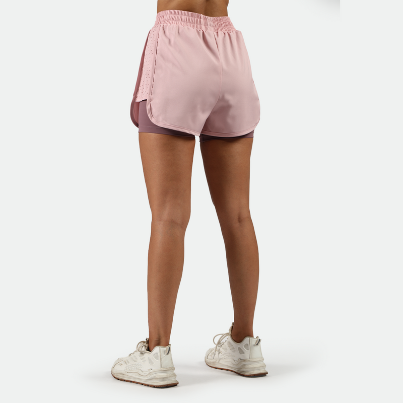 WOMEN-GO BEYOND-DYNAMIC-SHORT 2 IN 1 (PINK-NECTAR)