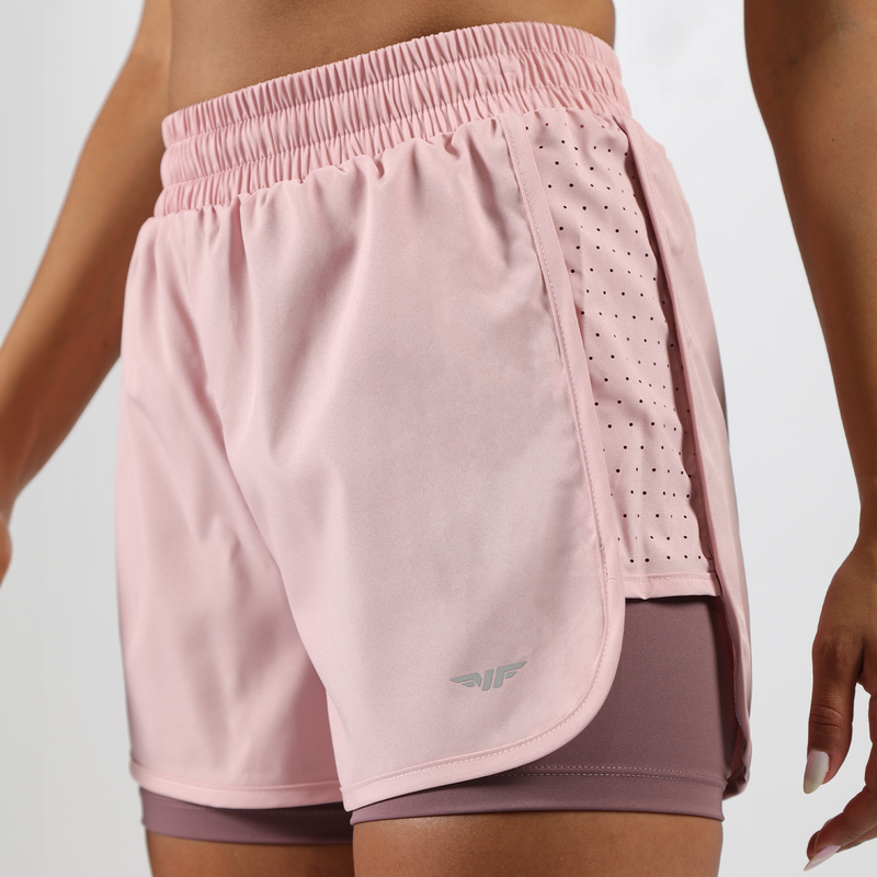 WOMEN-GO BEYOND-DYNAMIC-SHORT 2 IN 1 (PINK-NECTAR)