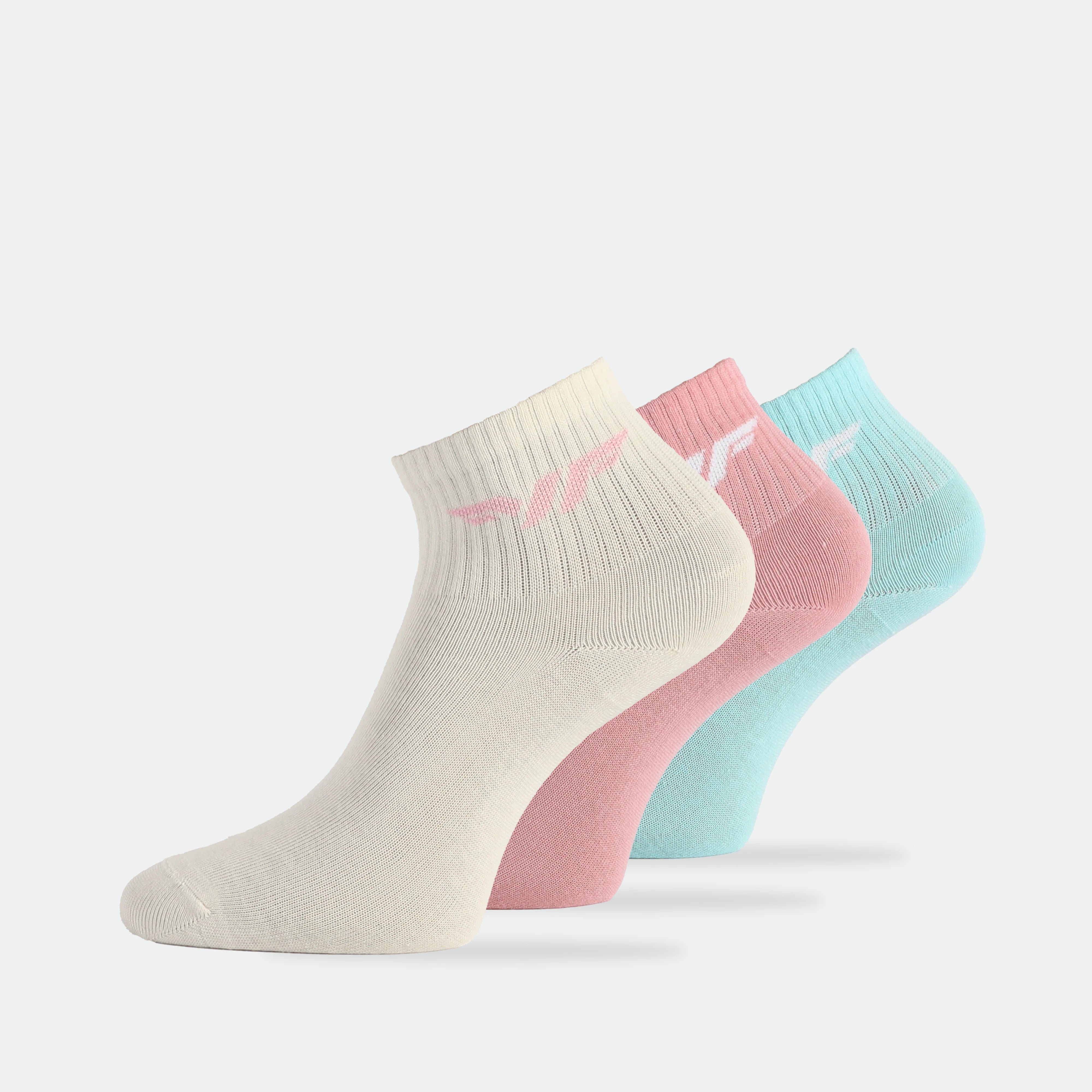 WOMEN-WARM-QUARTER-SOCKS (BEIGE,BLUE,PINK)