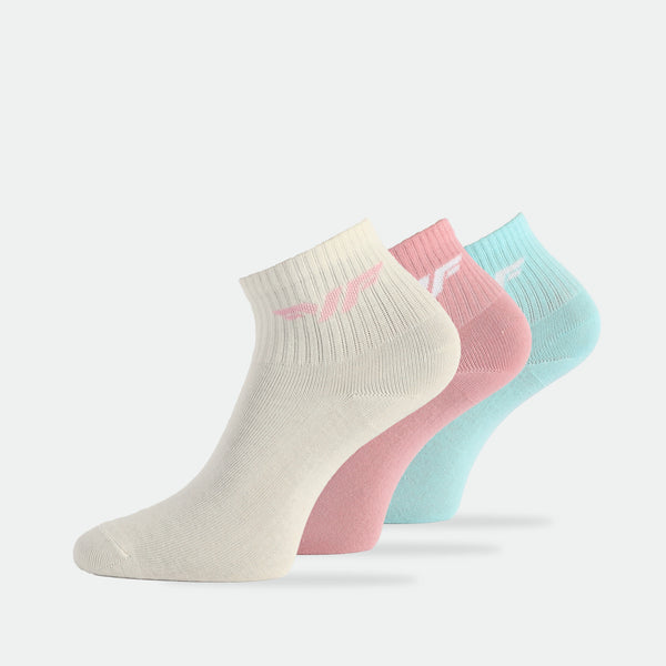 WOMEN-WARM-QUARTER-SOCKS (BEIGE,BLUE,PINK)