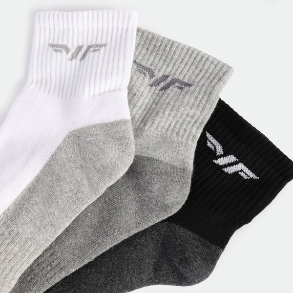 MEN-STORMY-QUARTER-SOCKS (BLACK,GREY,WHITE)