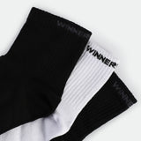 MEN-FROST-QUARTER-SOCKS (BLACK-WHITE)