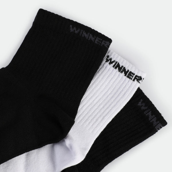 MEN-FROST-QUARTER-SOCKS (BLACK-WHITE)