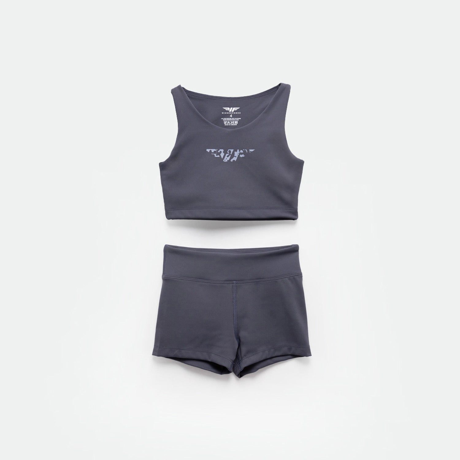 GIRL-ESSENTIAL-CROP TOP & SHORT-SET (PETROLI-BLUE)