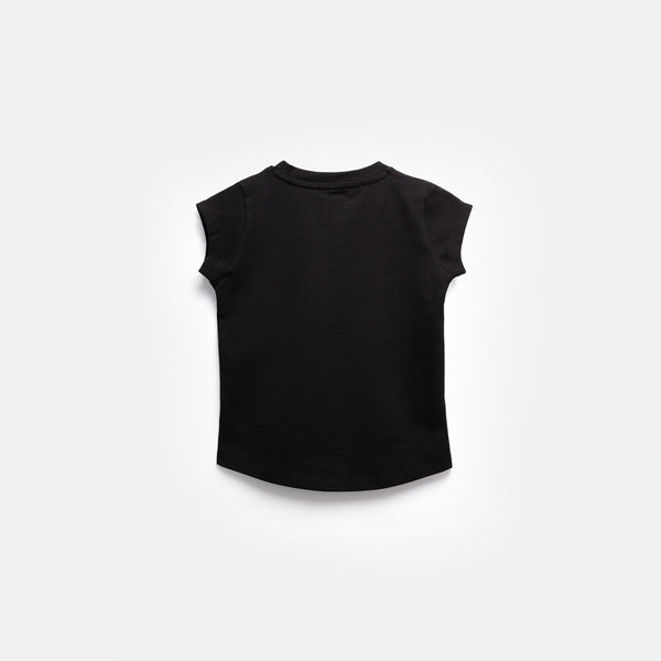 GIRL-ESSENTIAL-T-SHIRT-SHORT SLEEVES (BLACK)