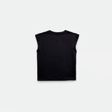 a back view  for t-shirt black 