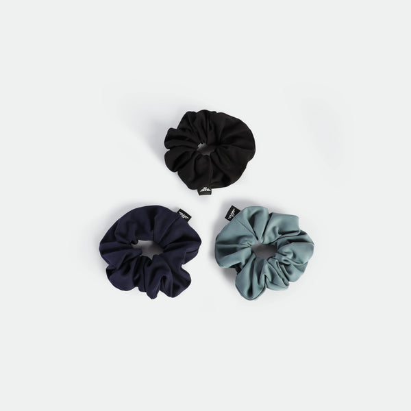 WOMEN-COCO-HAIRBOW-SCRUNCHIE (BLACK-NAVY-GOBLIN BLUE)