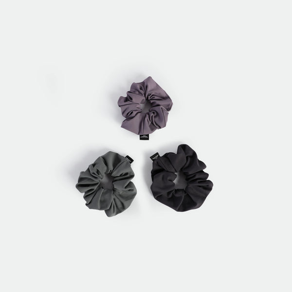 WOMEN-COCO-HAIRBOW-SCRUNCHIE (DARK GREY-MAUVE PURPLE-GREY)