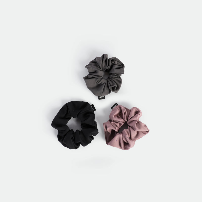WOMEN-COCO-HAIRBOW-SCRUNCHIE (BLACK-BLUSH PINK-GREY)