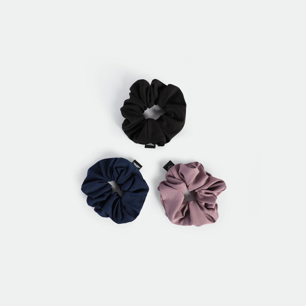 WOMEN-COCO-HAIRBOW-SCRUNCHIE (BLACK-PURPLE-NAVY)