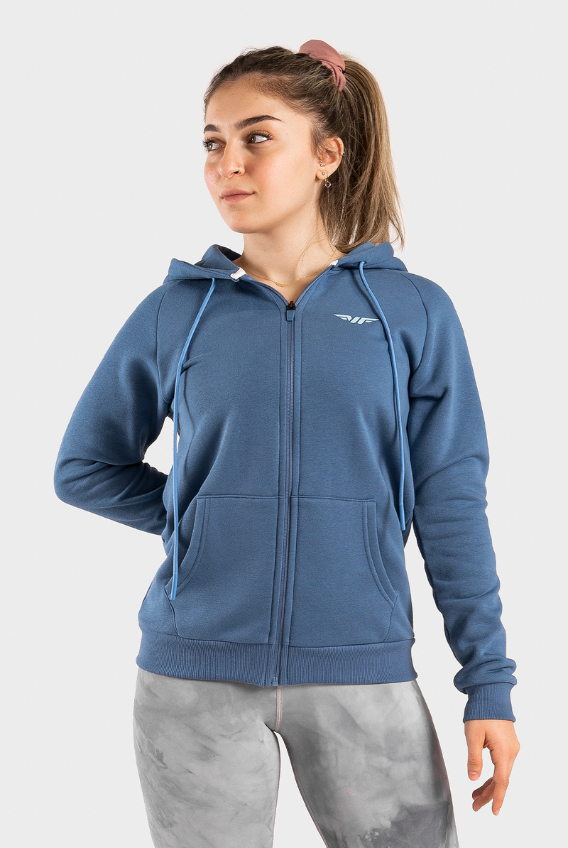 WOMEN COMFORT IS CALLING ZIP HOODIE(AEGEAN BLUE)