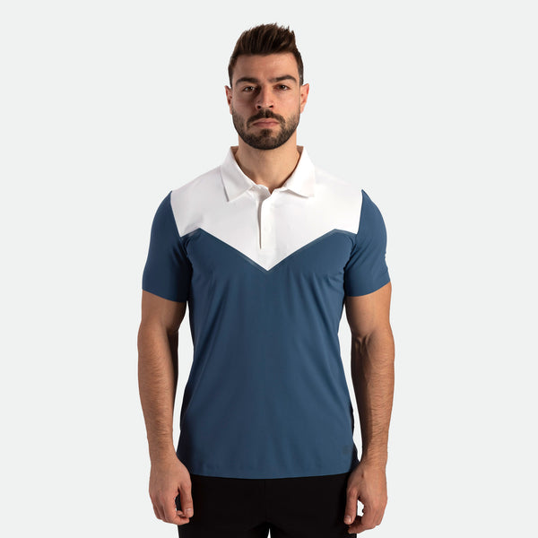 MEN-SUMMER-ESCAPE-POLO (ENSIGN BLUE-WHITE)