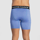 a back view for fit man wearing short PERSIAN-BLUE