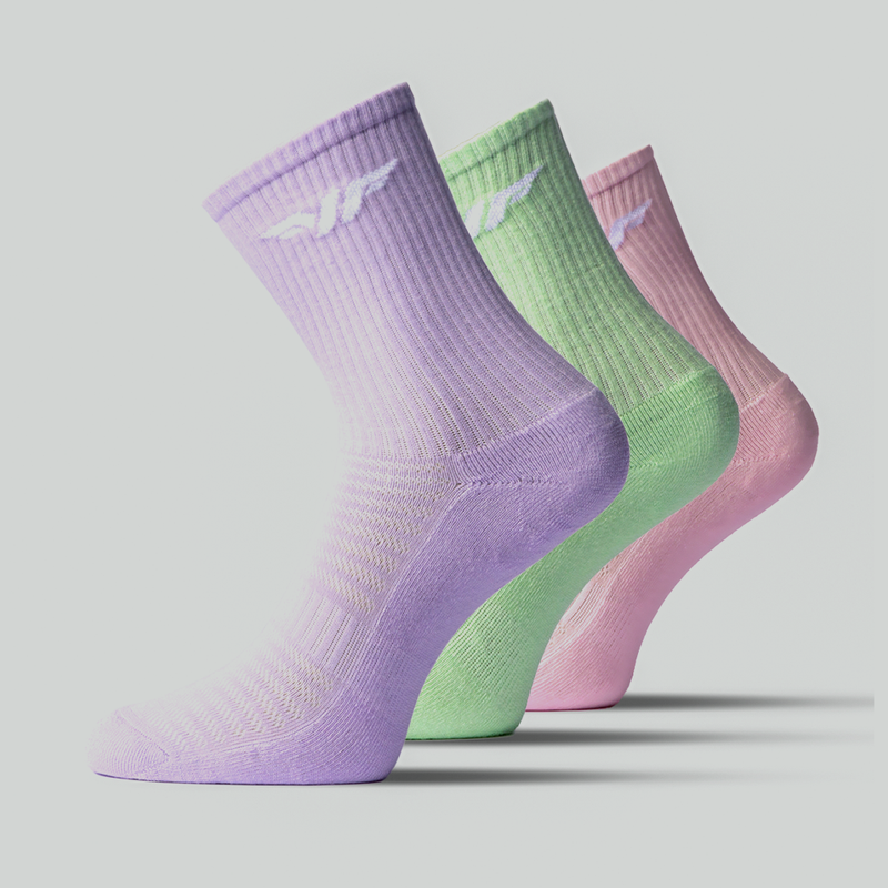 pack 3 pairs (purple ,green, pink )