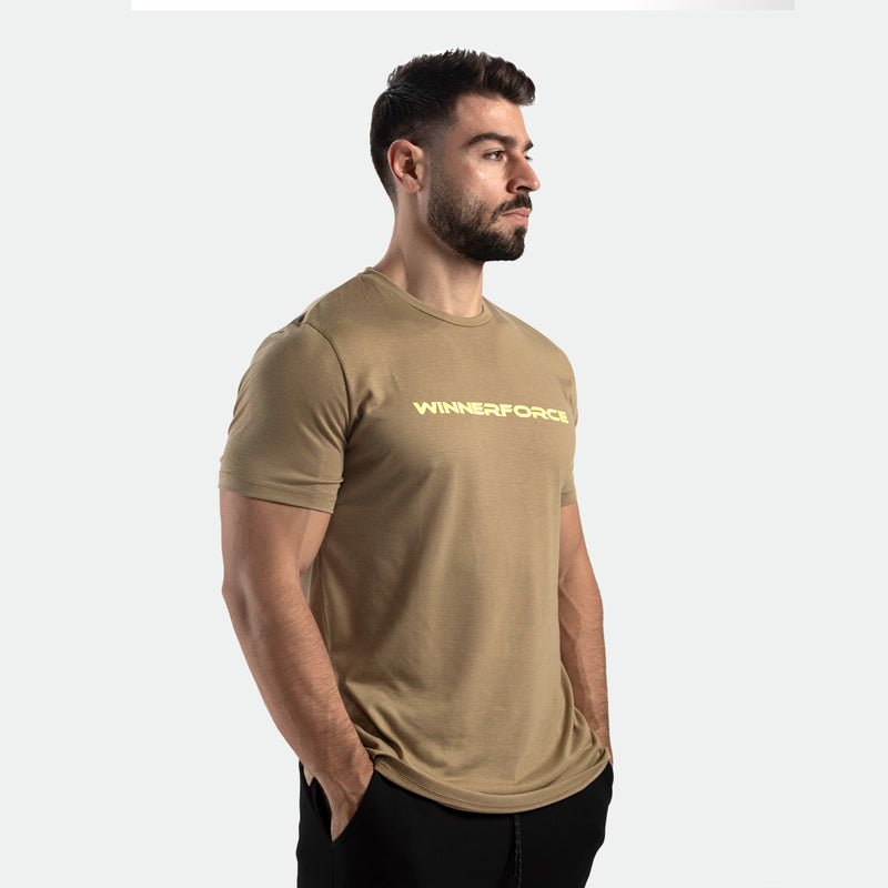 MEN FORCE TRAINING T-SHIRT(SAND-BEIJE)