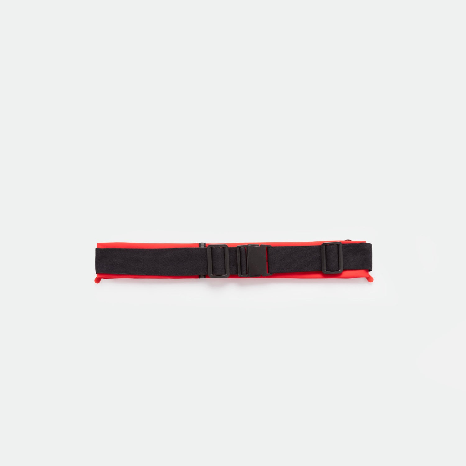 A TOMATO-RED utility belt with an adjustable buckle and two side straps, displayed on a plain white background.