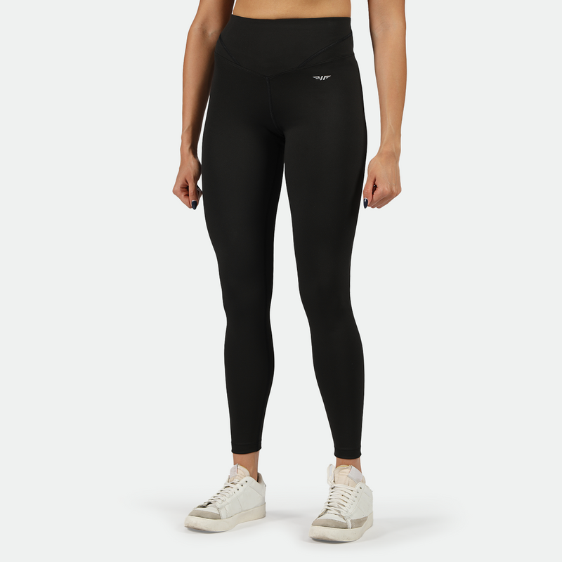 WOMEN-GO BEYOND-V-CUT-LEGGING (BLACK)