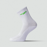 one socks white with logo green 