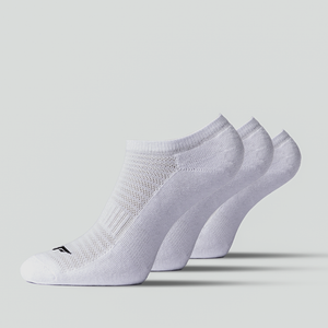 WOMEN-ESSENTIAL-HALF CUSHIONED ANKLE SOCKS (WHITE)