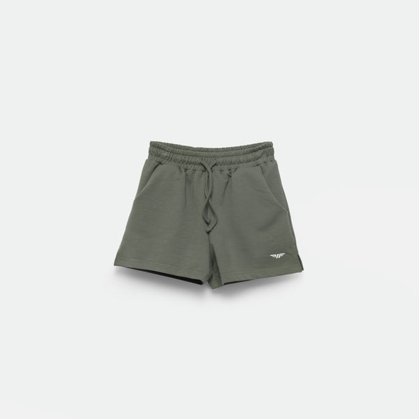 a short  agave green with logo 