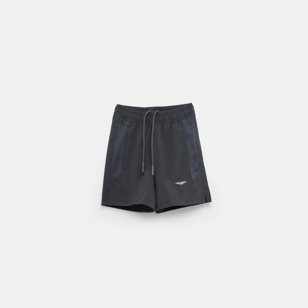 a short  asphalt grey with lace and logo 