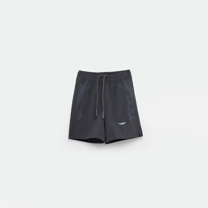 a short  asphalt grey with lace and logo 