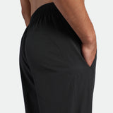 close up view for back view of men wearing pants black 